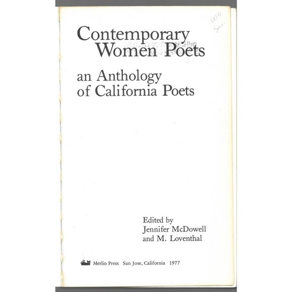 Contemporary Women Poets Anthology Mc Dowell California 1977 Merlin Press - Picture 3 of 4